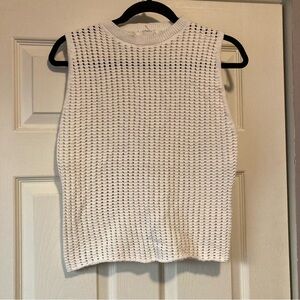 NWOT DISSH DENNY CROCHET OFF WHITE KNIT TOP
